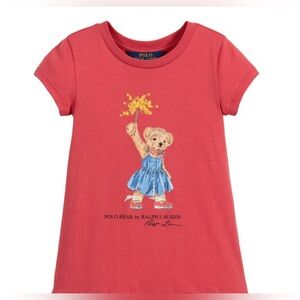 Polo by Ralph Lauren Red and Pink Knee-Length Sundress